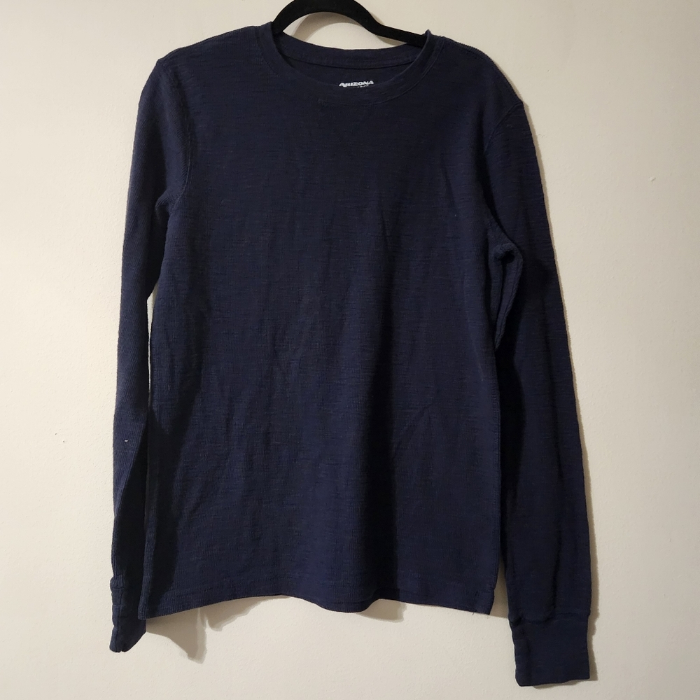Arizona Jean Company Blue Long Sleeve Tee Mens Size Medium Basic Shirt